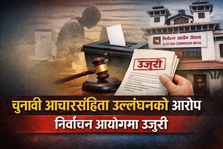 चुनावी आचारसंहिता उल्लङ्घन भएको आरोपमा निर्वाचन आयोगमा उजुरी